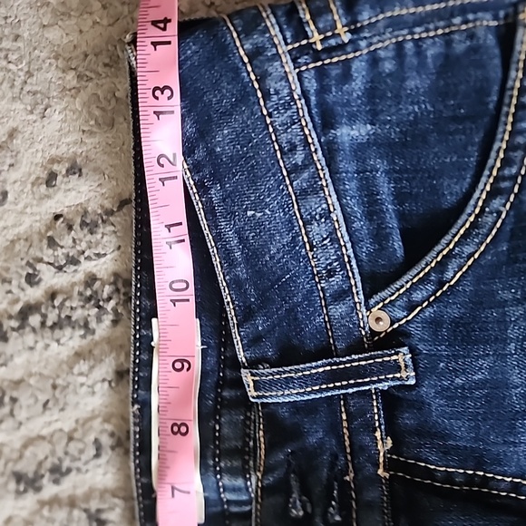 Hudson Y2k Grunge Indie Sleeze Signature Bootcut Flare Dark Wash jeans - Picture 7 of 14